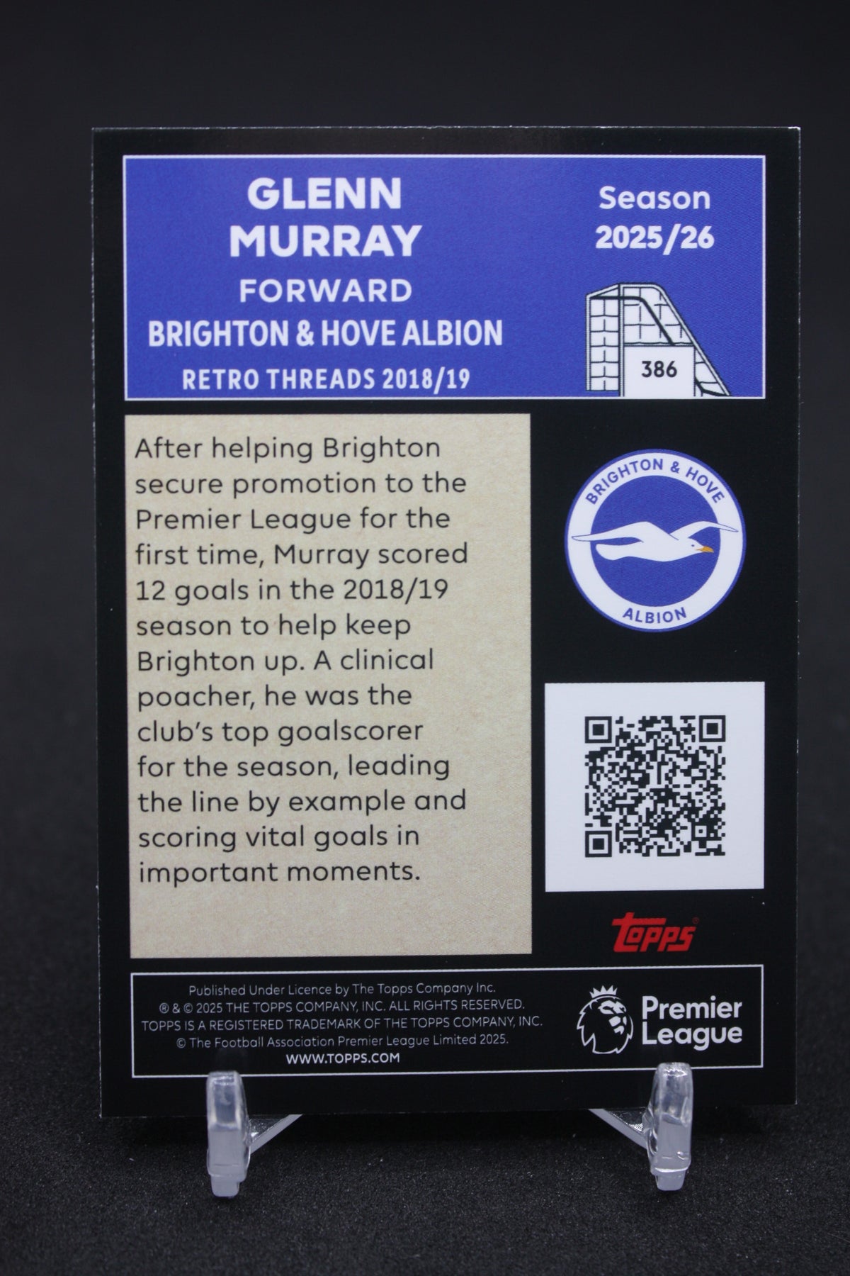 2025/26 Glenn Murray Brighton & Hove Albion Retro Threads #386