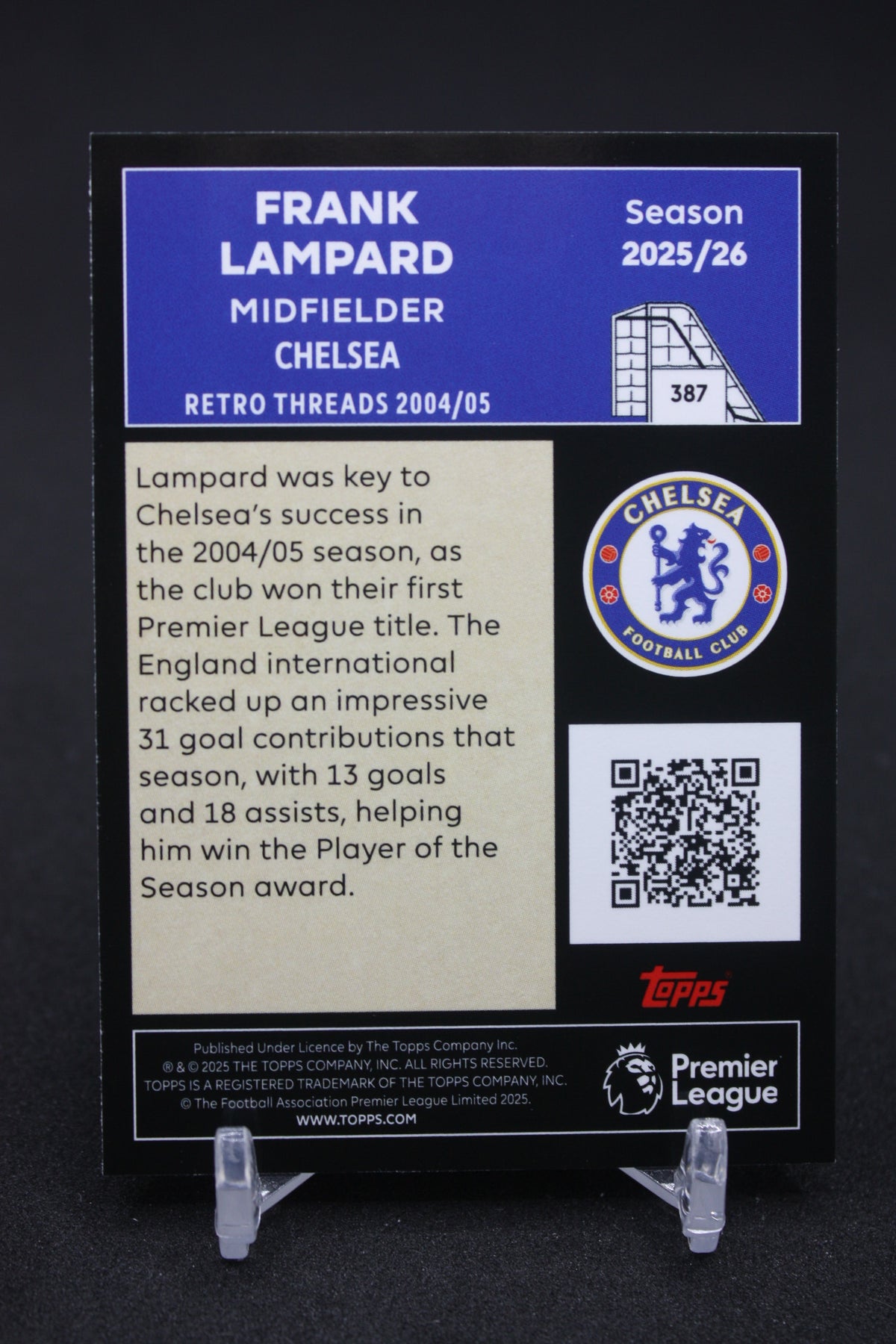 2025/26 Frank Lampard Chelsea Retro Threads #387
