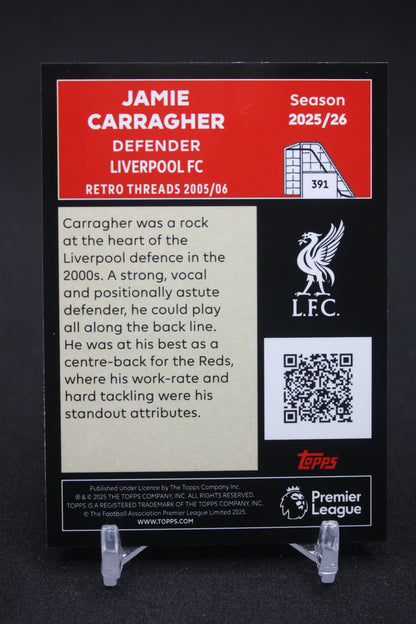 2025/26 Jamie Carragher Liverpool FC Retro Threads #391