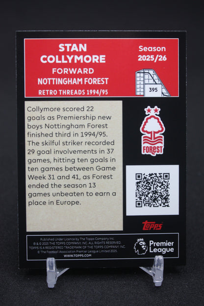 2025/26 Stan Collymore Nottingham Forest Retro Threads #395