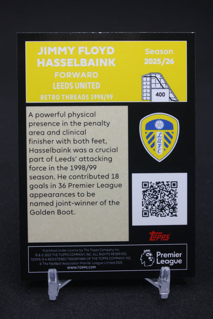 2025/26 Jimmy Floyd Hasselbaink Leeds United Retro Threads #400