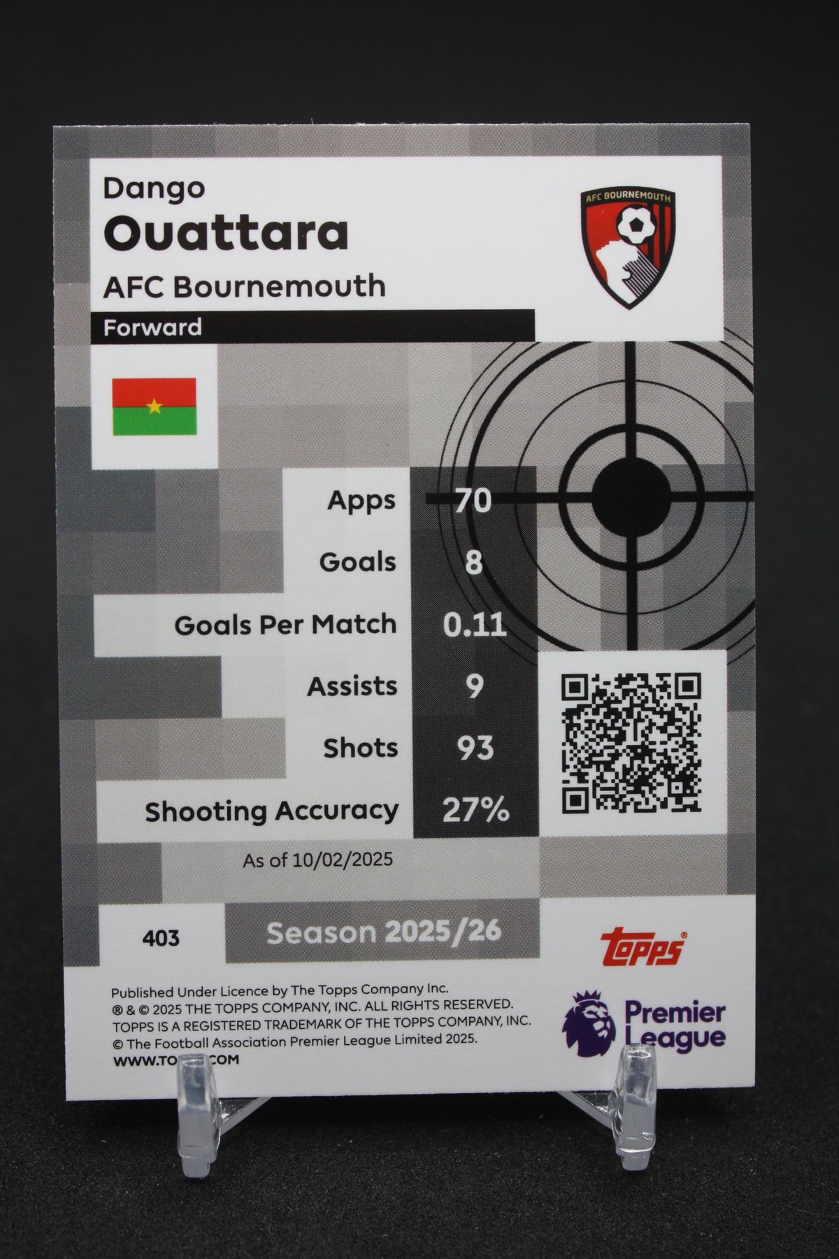 2025/26 Dango Ouattara AFC Bournemouth Pro Precision #403