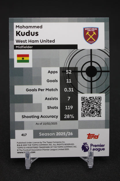 2025/26 Mohammed Kudus West Ham United Pro Precision #417