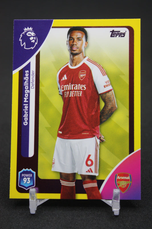 2025/26 Gabriel Magalhães Arsenal Yellow Parallels #4
