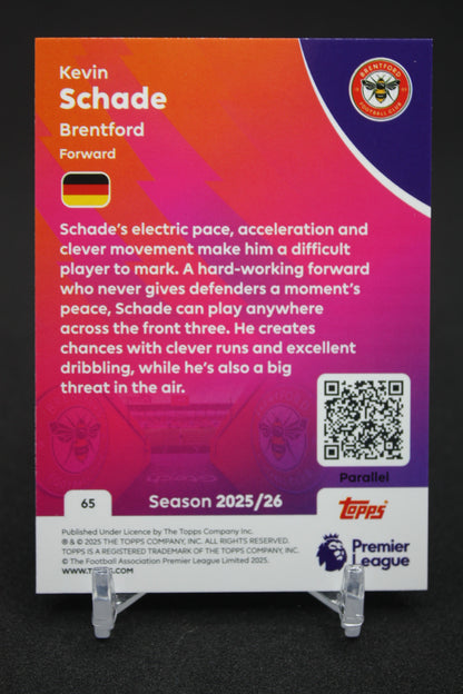 2025/26 Kevin Schade Brentford Blue Parallels #65