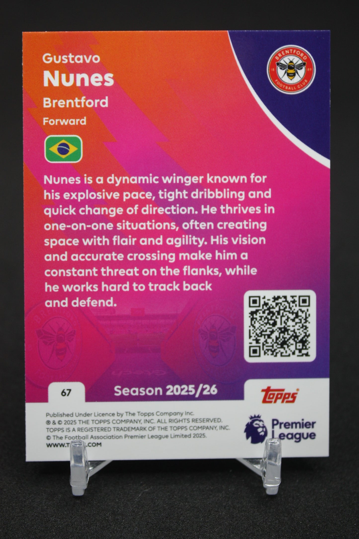 2025/26 Gustavo Nunes Brentford RC #67