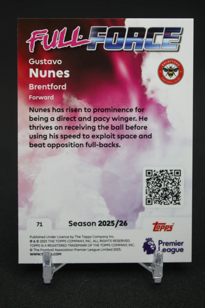 2025/26 Gustavo Nunes Brentford Full Force #71