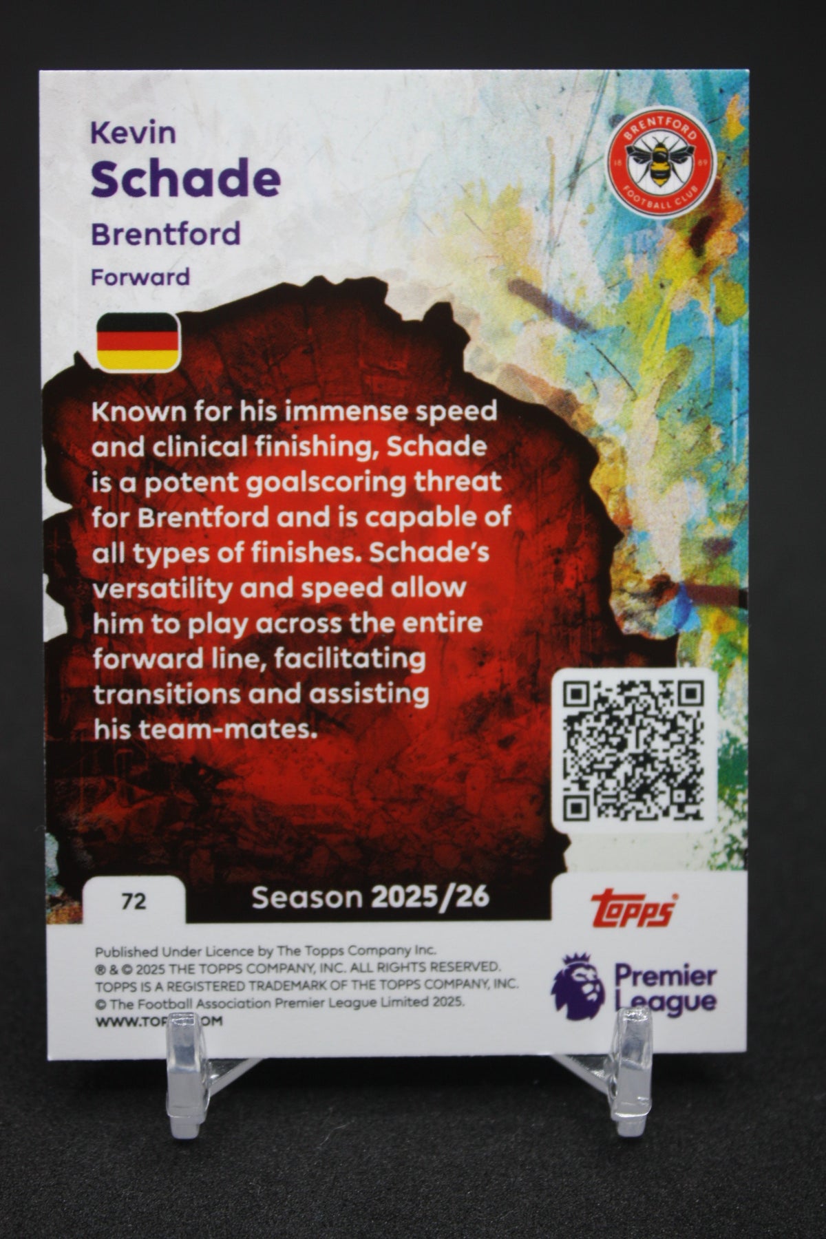 2025/26 Kevin Schade Brentford Tekkers #72
