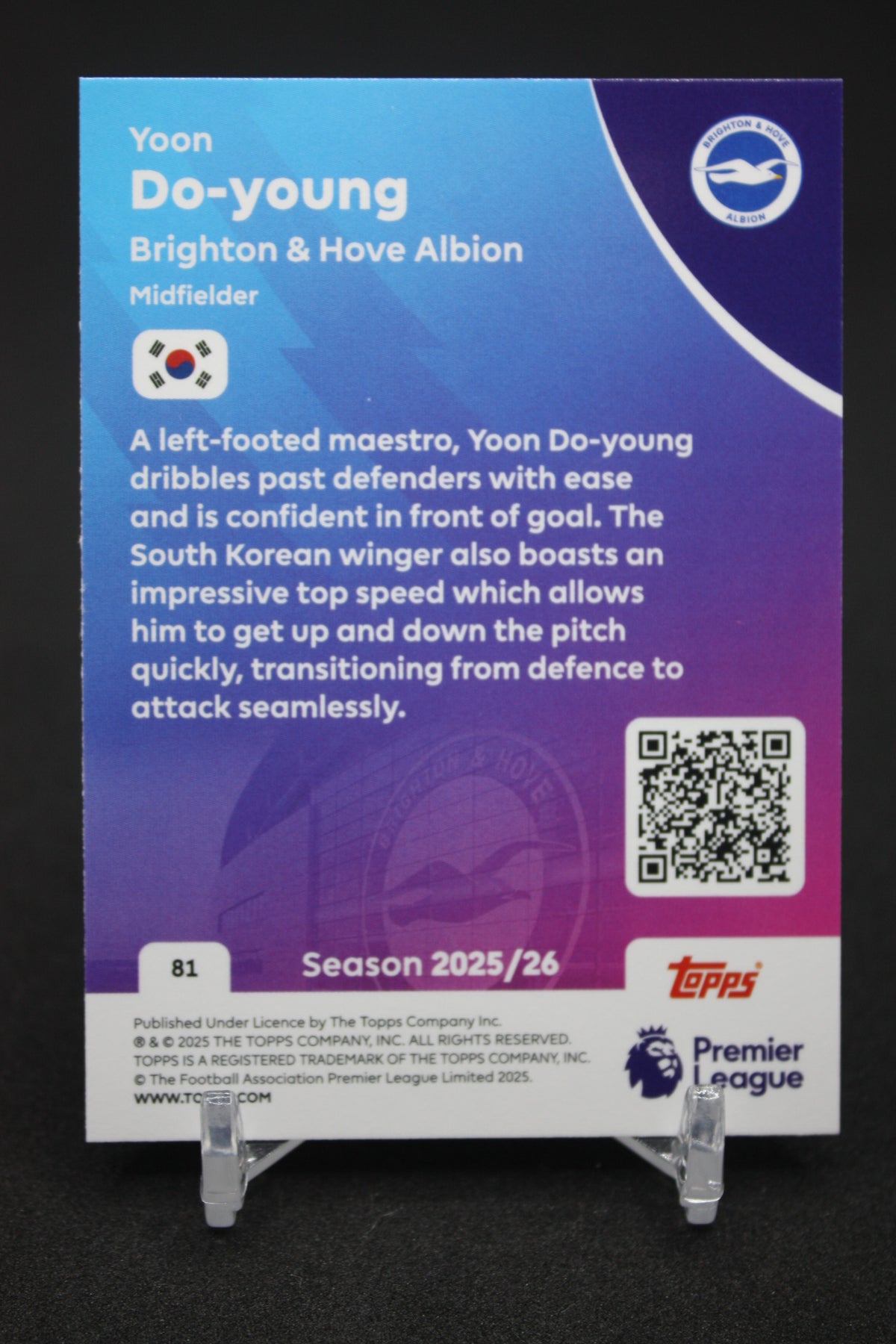 2025/26 Yoon Do-young Brighton & Hove Albion RC #81