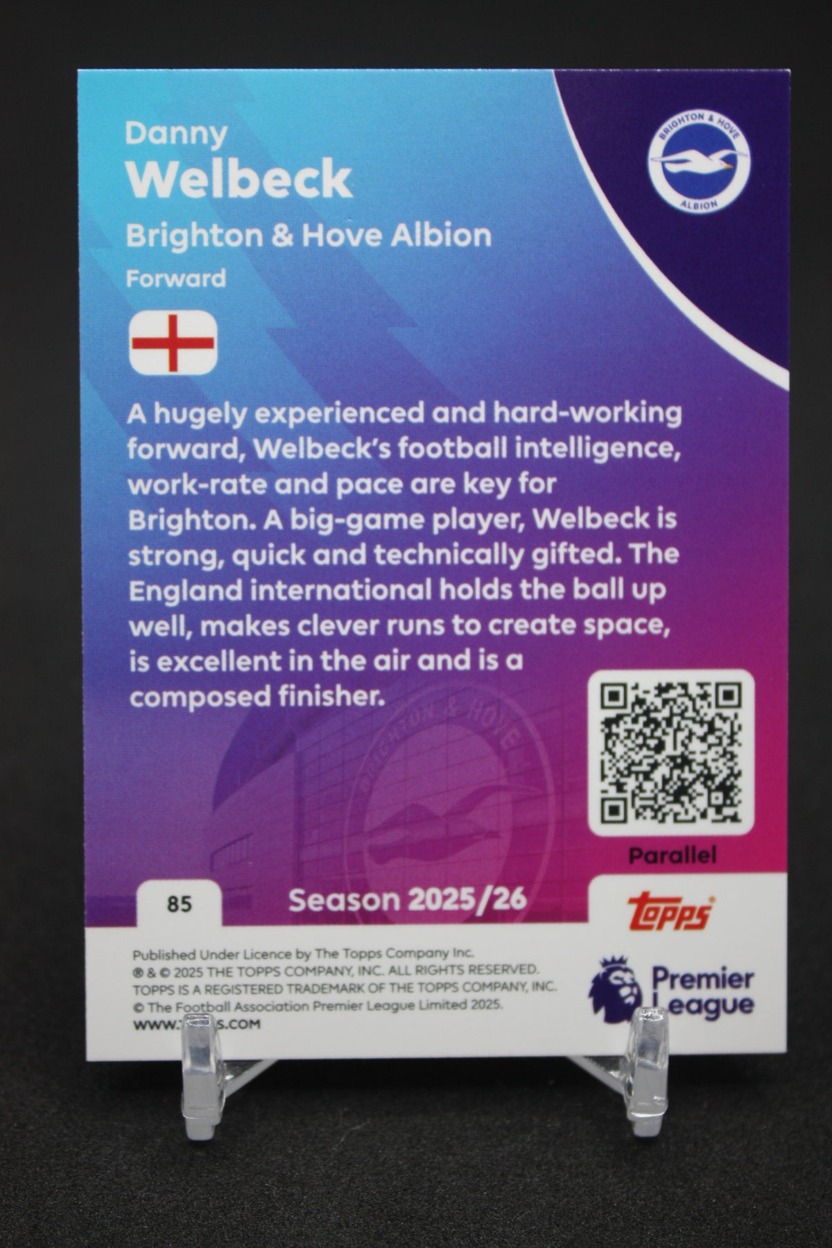 2025/26 Danny Welbeck Brighton & Hove Albion Yellow Parallels #85