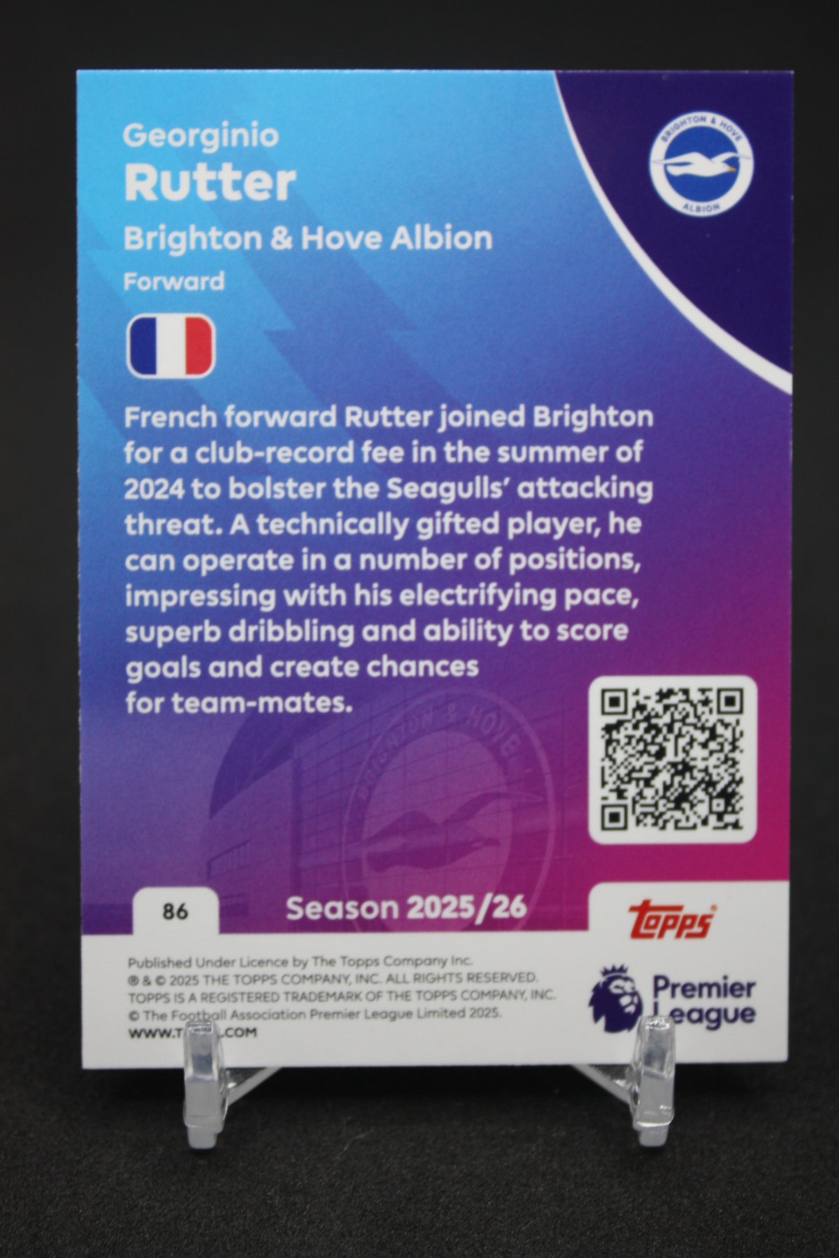 2025/26 Georginio Rutter Brighton & Hove Albion #86