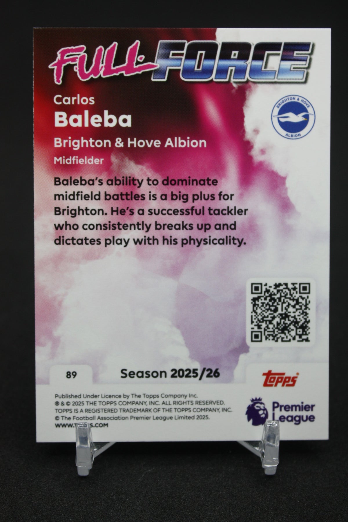 2025/26 Carlos Baleba Brighton & Hove Albion Full Force #89