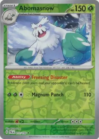Abomasnow Reverse Holo (011/193) - Paldea Evolved