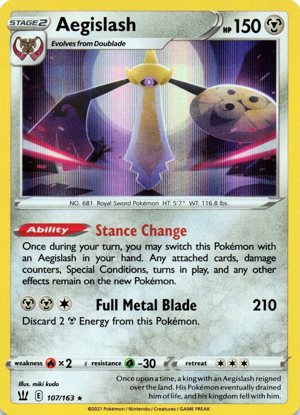 Aegislash Holo (107/163) - Battle Styles
