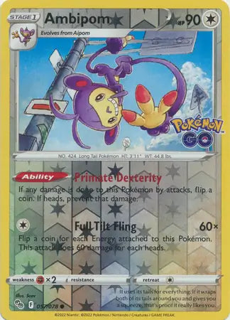 Ambipom Reverse Holo (057/078) - Pokémon Go