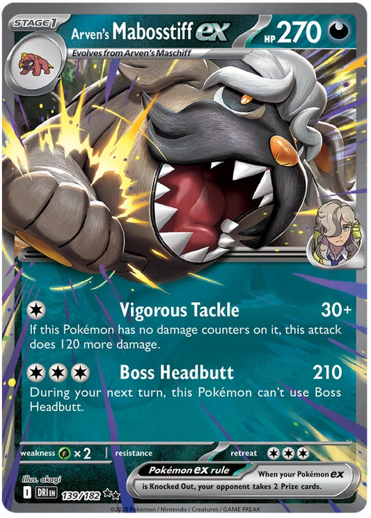 Arven's Mabosstiff ex (139/182) - Destined Rivals