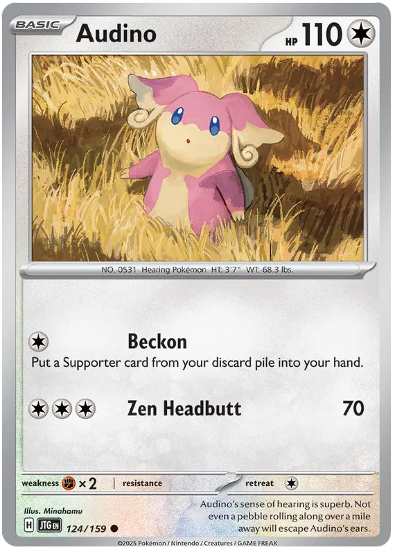 Audino [Reverse Holo] (124/159) - Journey Together