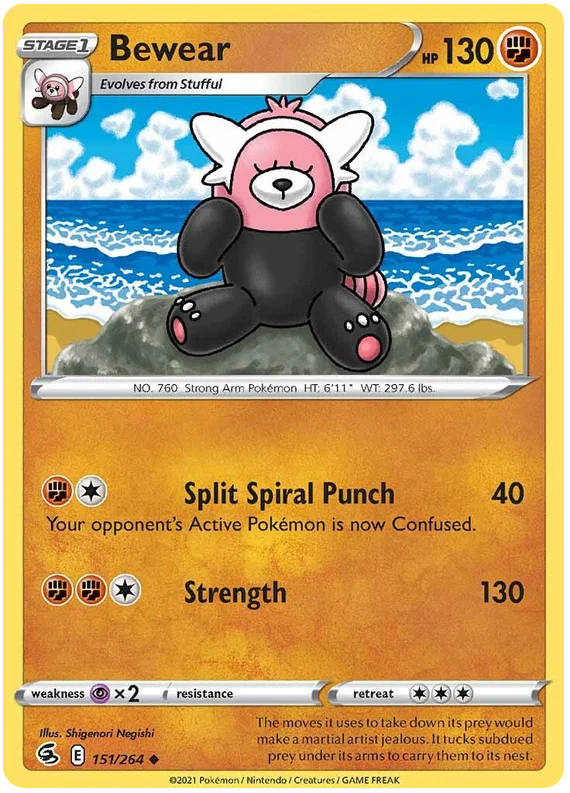 Bewear [Reverse Holo] (151/264) - Fusion Strike