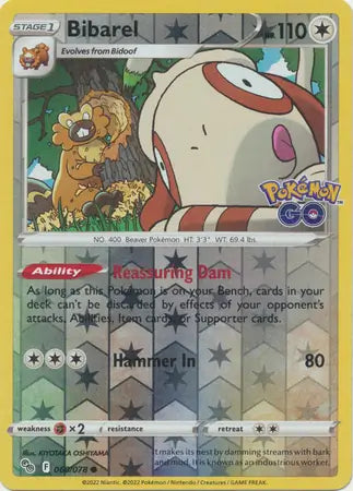 Bibarel Reverse Holo (060/078) - Pokémon Go