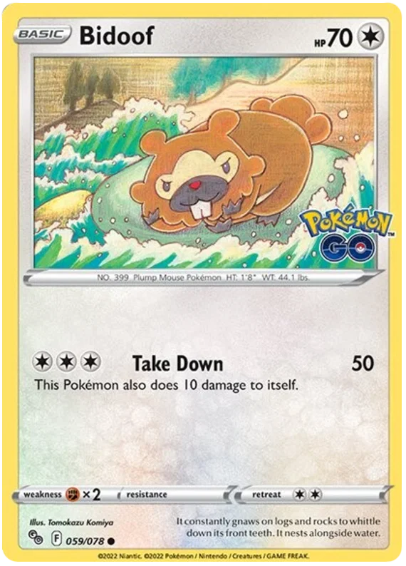 Bidoof [Reverse Holo] (059/078) - Pokémon Go