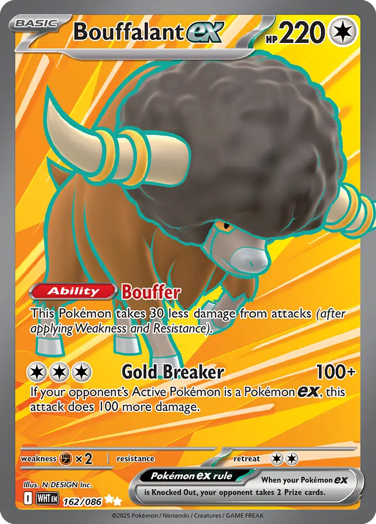 Bouffalant ex (162/086) Ultra Rare - White Flare
