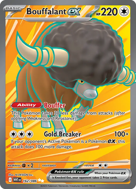 Bouffalant ex (162/086) Ultra Rare - White Flare