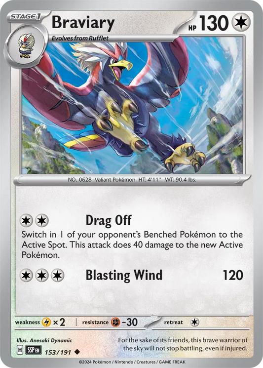 Braviary (153/191) - Surging Sparks