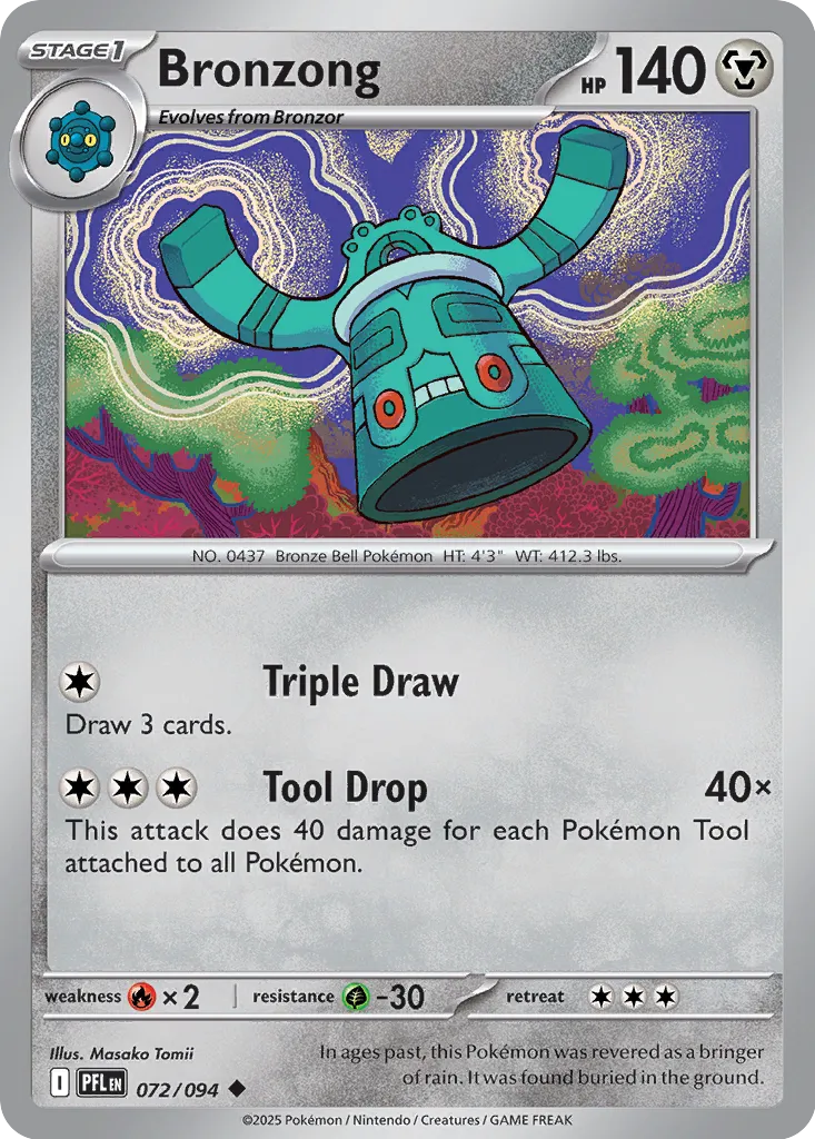 Bronzong [Reverse Holo] (072/094) - Phantasmal Flames