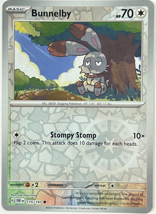Bunnelby Reverse Holo (175/197) - Obsidian Flames