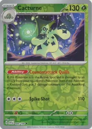 Cacturne Reverse Holo (006/198) - Scarlet & Violet