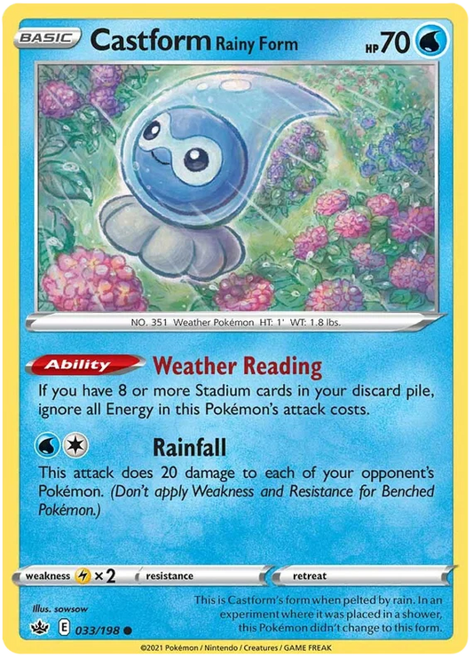 Castform Rainy Form (033/198) - Chilling Reign