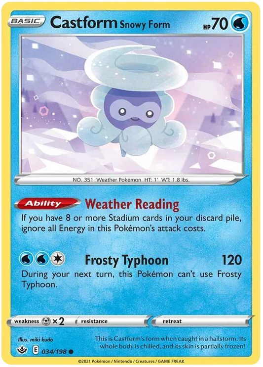 Castform Snowy Form (034/198) - Chilling Reign