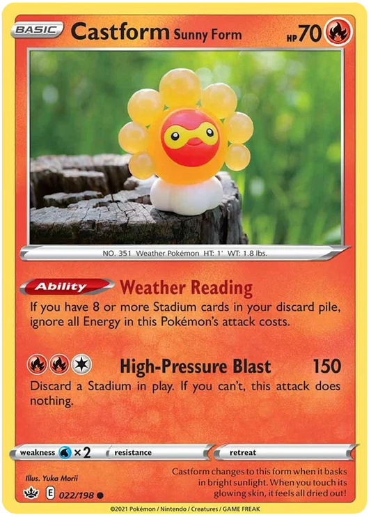 Castform Sunny Form (022/198) - Chilling Reign