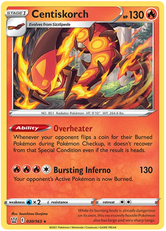Centiskorch [Reverse Holo] (030/163) - Battle Styles
