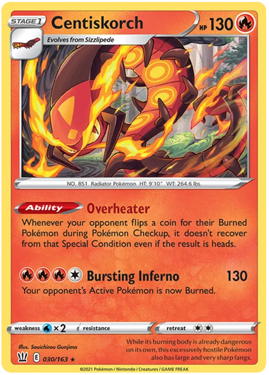 Centiskorch [Reverse Holo] (030/163) - Battle Styles