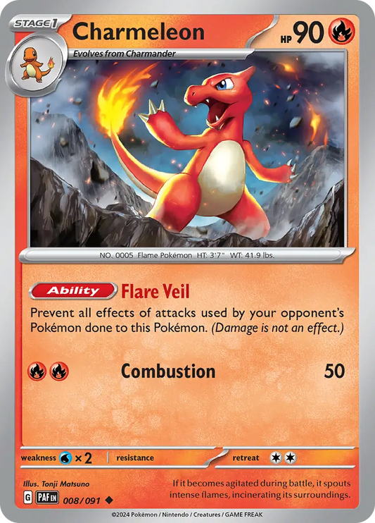 Charmeleon (008/091) - Paldean Fates