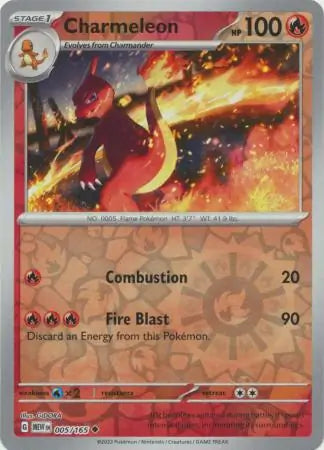 Charmeleon Reverse Holo (005/165) - 151