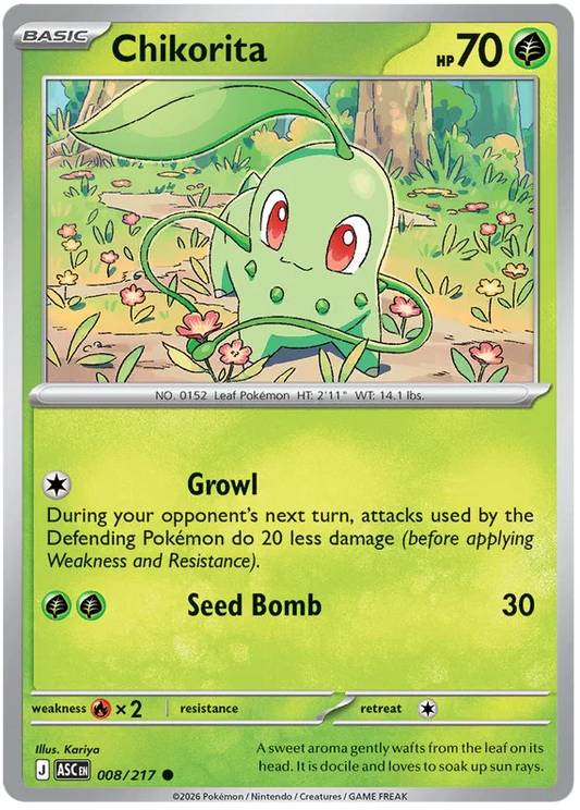 Chikorita [Ball Reverse Holo] (008/217) - Ascended Heroes