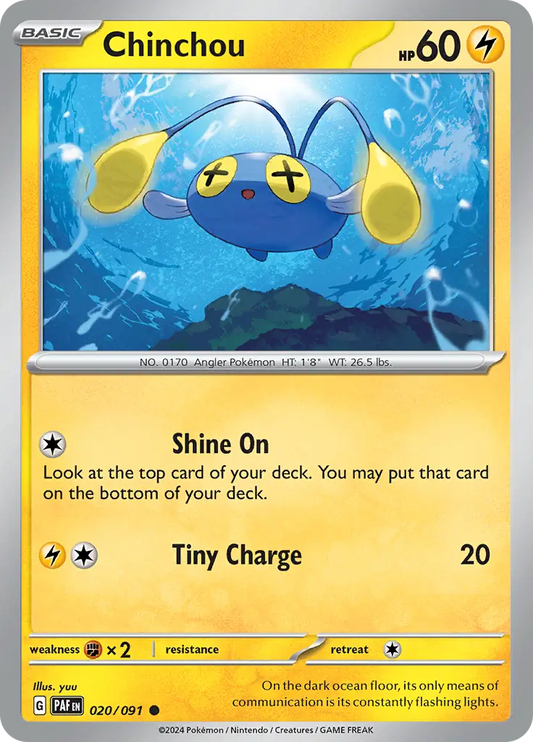 Chinchou (020/091) - Paldean Fates