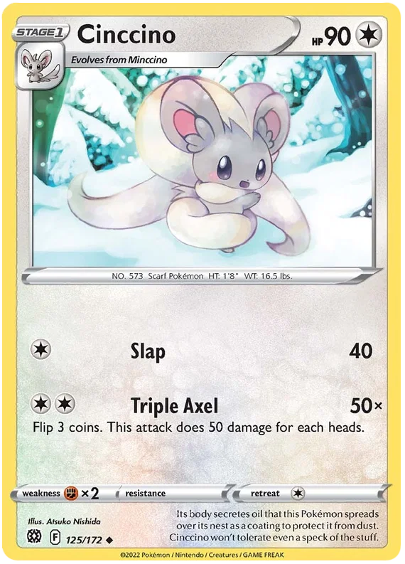 Cinccino [Reverse Holo] (125/172) - Brilliant Stars