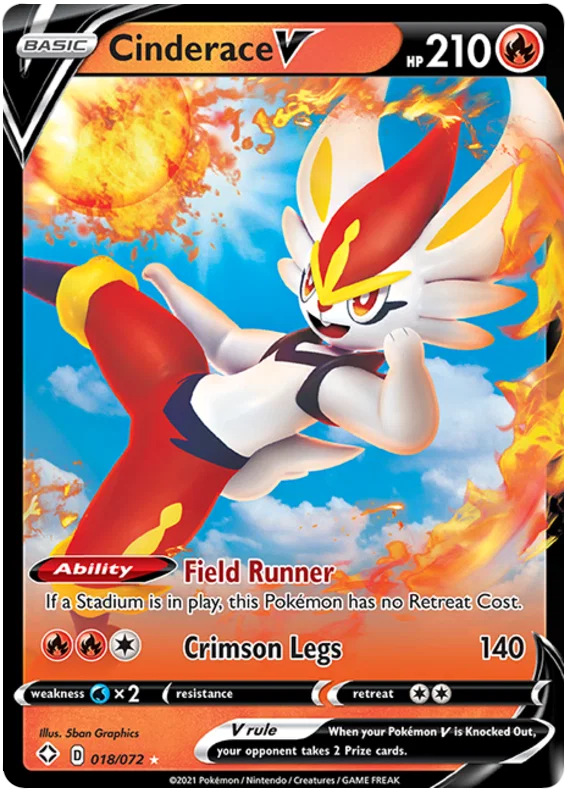 Cinderace V (018/072) - Shining Fates