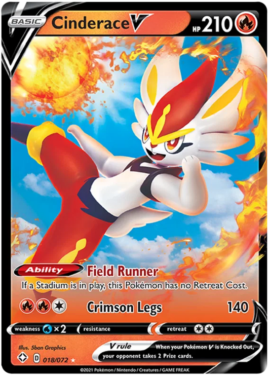 Cinderace V (018/072) - Shining Fates