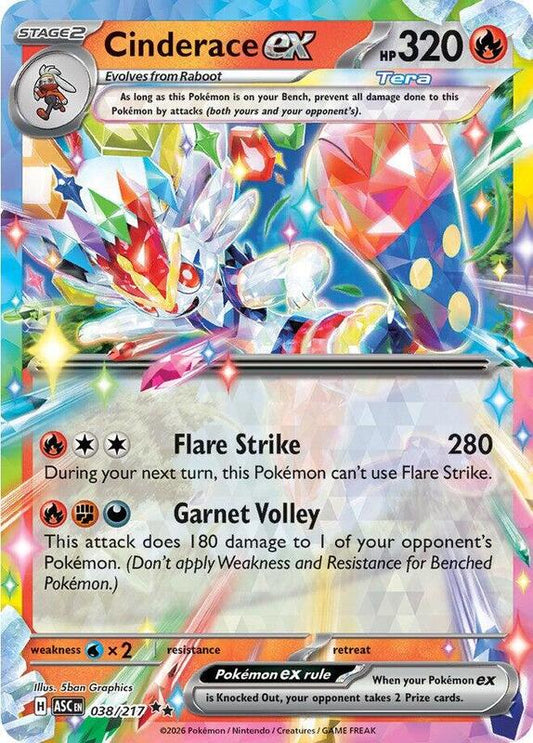 Cinderace ex (038/217) - Ascended Heroes