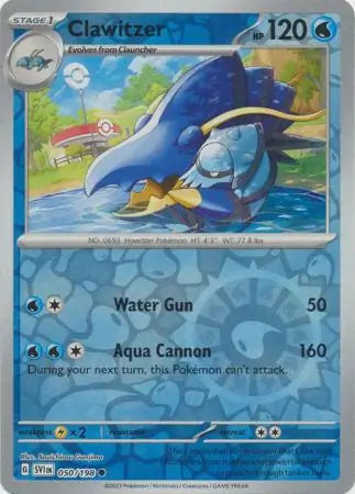 Clawitzer Reverse Holo (050/198) - Scarlet & Violet