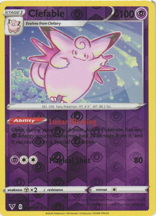 Clefable Reverse Holo (064/185) - Vivid Voltage