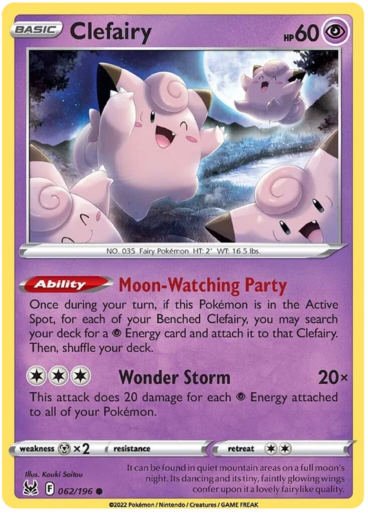 Clefairy [Reverse Holo] (062/196) - Lost Origin