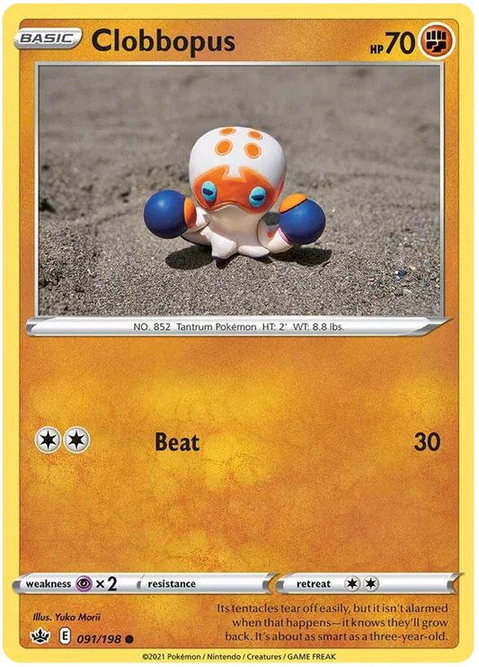 Clobbopus [Reverse Holo] (091/198) - Chilling Reign