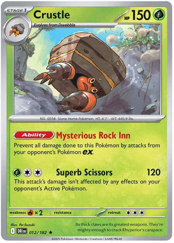 Crustle [Reverse Holo] (012/182) - Destined Rivals