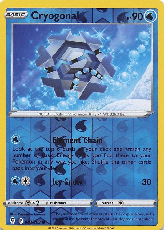 Cryogonal Reverse Holo (043/203) - Evolving Skies