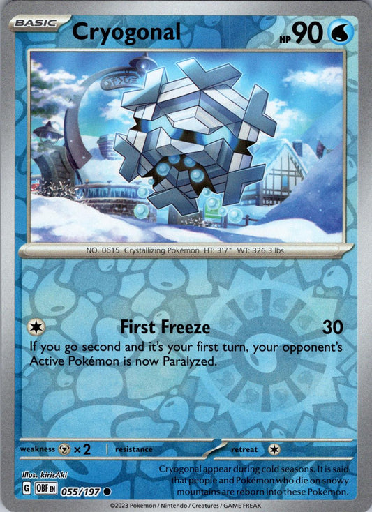 Cryogonal Reverse Holo (055/197) - Obsidian Flames